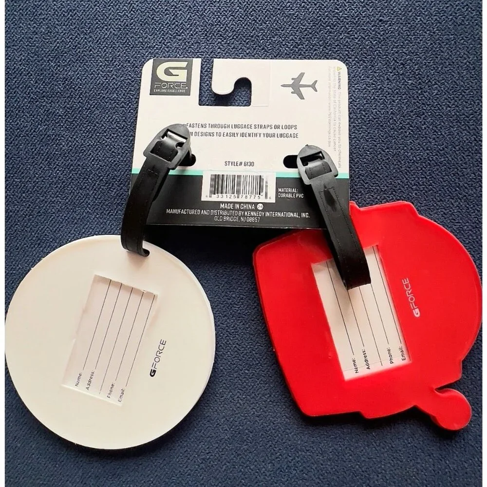 G-Force 2 Pack Viewer Master 3D Reel Disc Inspired Luggage Tags Red White FUN